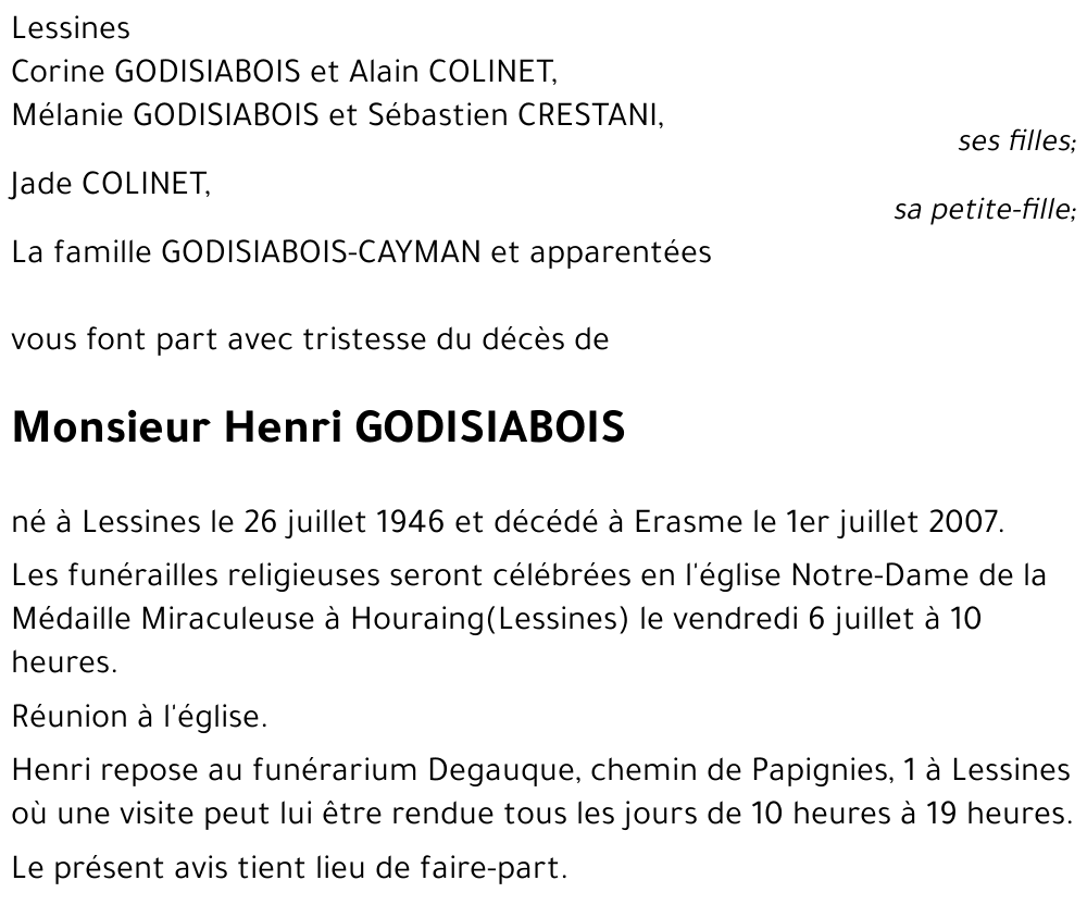 Henri GODISIABOIS