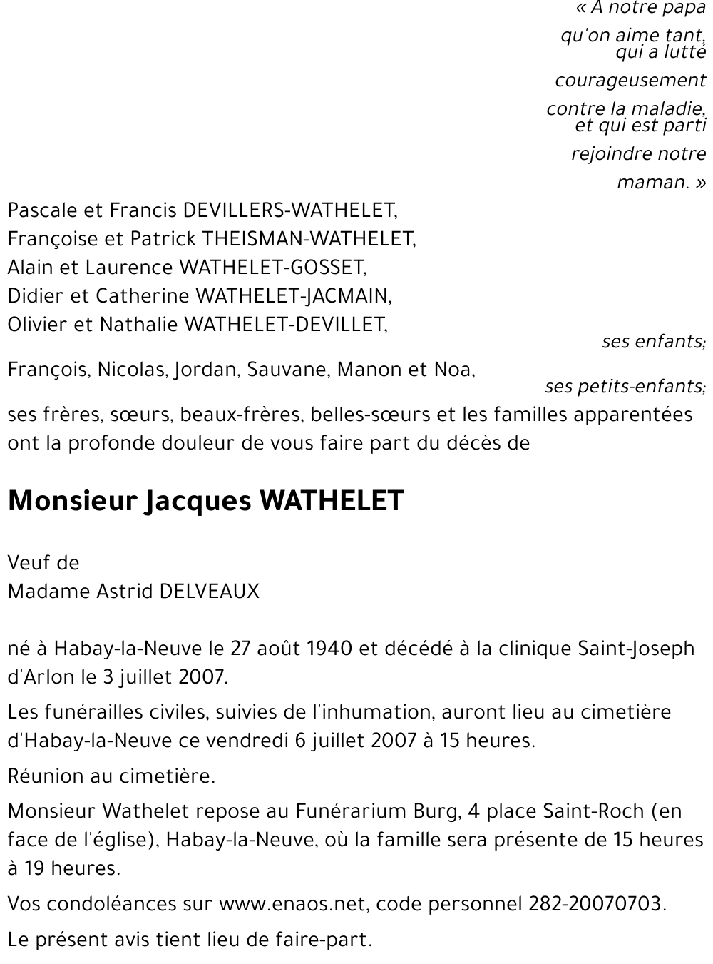 Jacques WATHELET