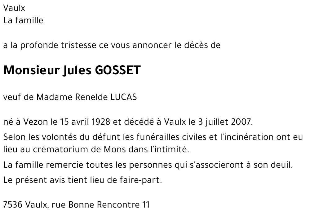 Jules GOSSET