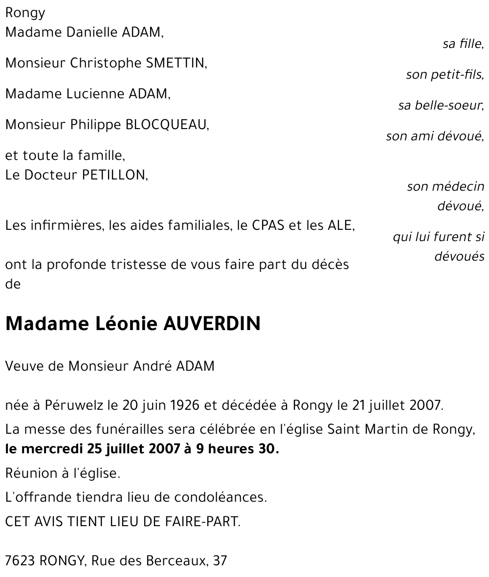 Léonie AUVERDIN