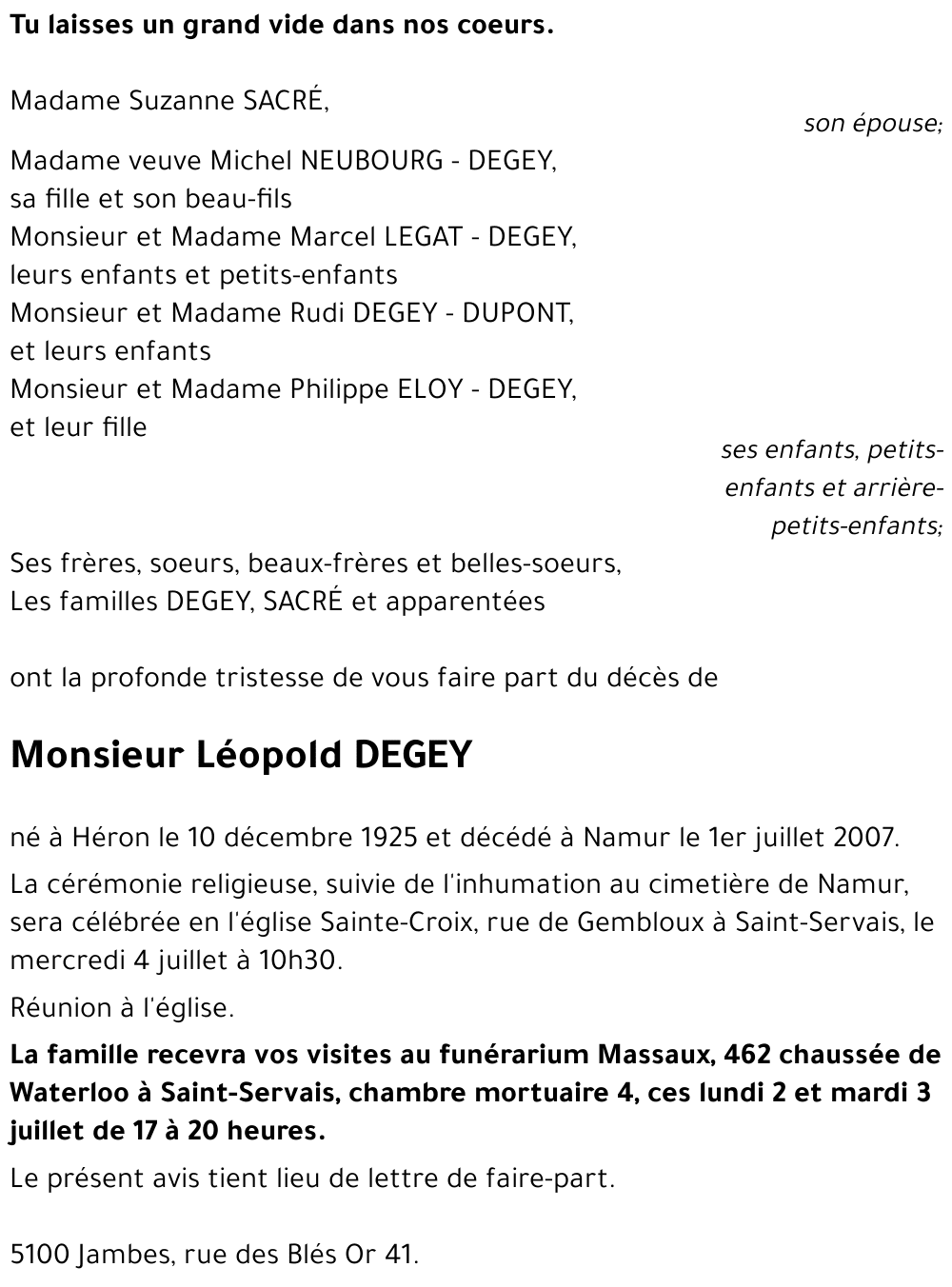 Léopold DEGEY