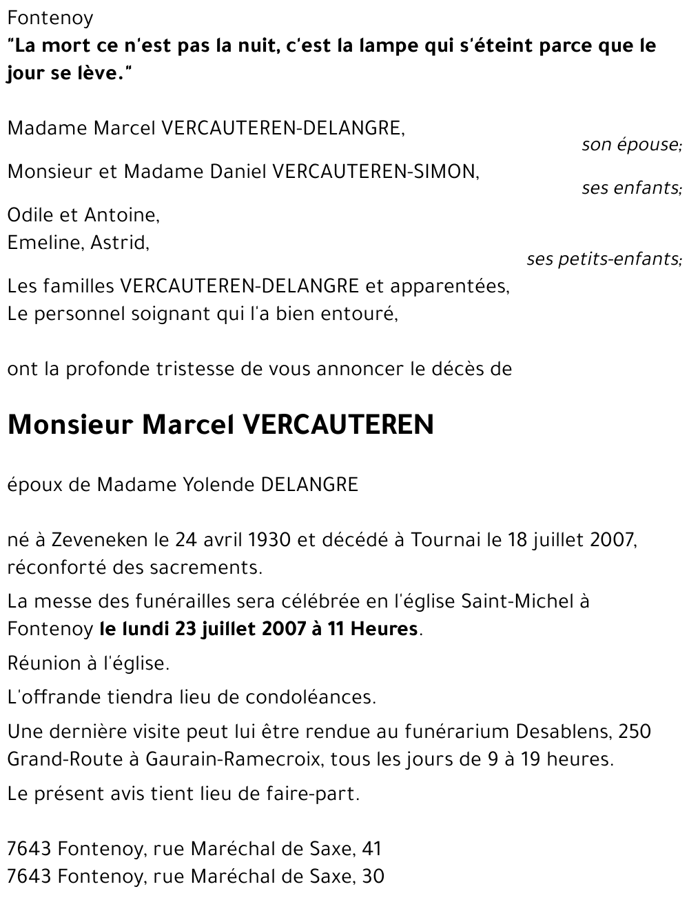 Marcel VERCAUTEREN