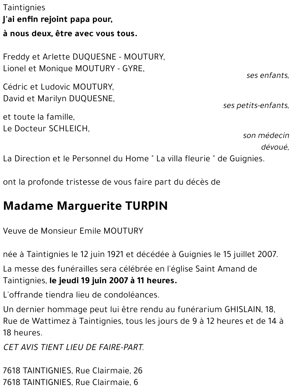 Marguerite TURPIN