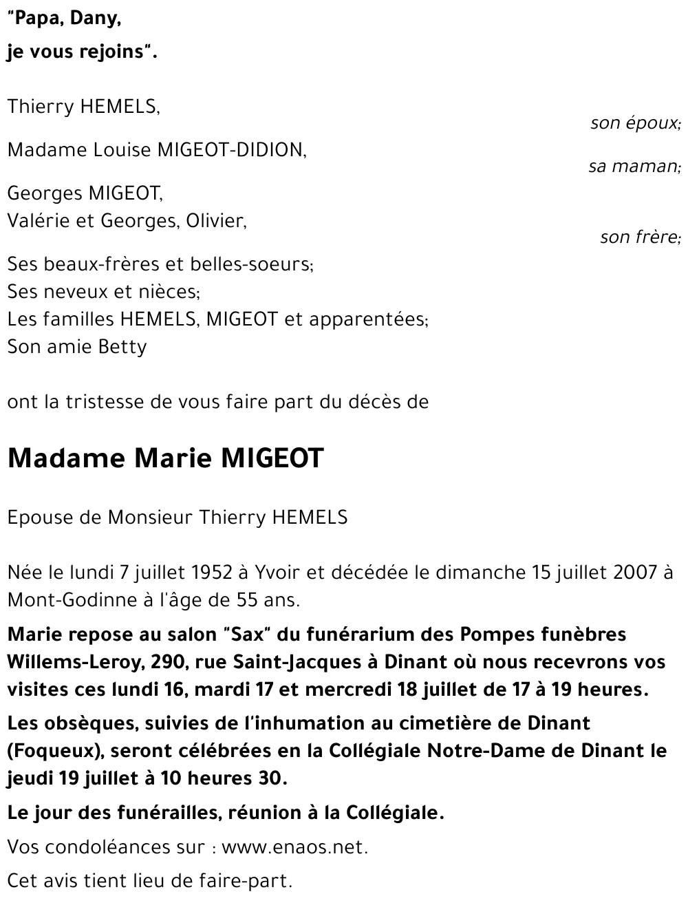 Marie MIGEOT