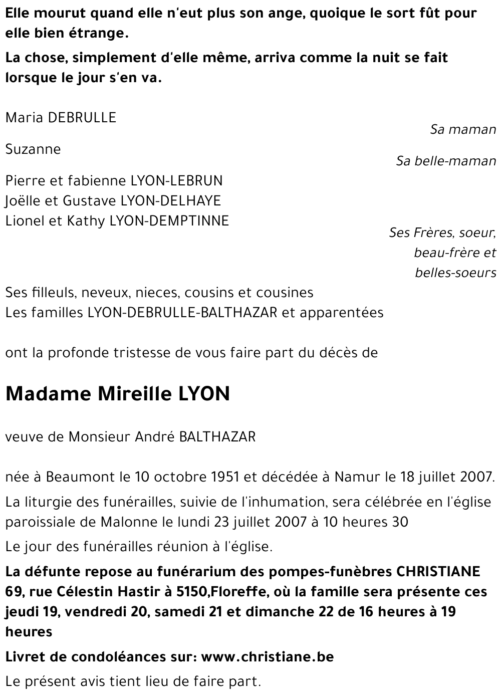 Mireille LYON