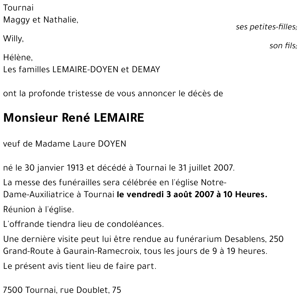 René LEMAIRE