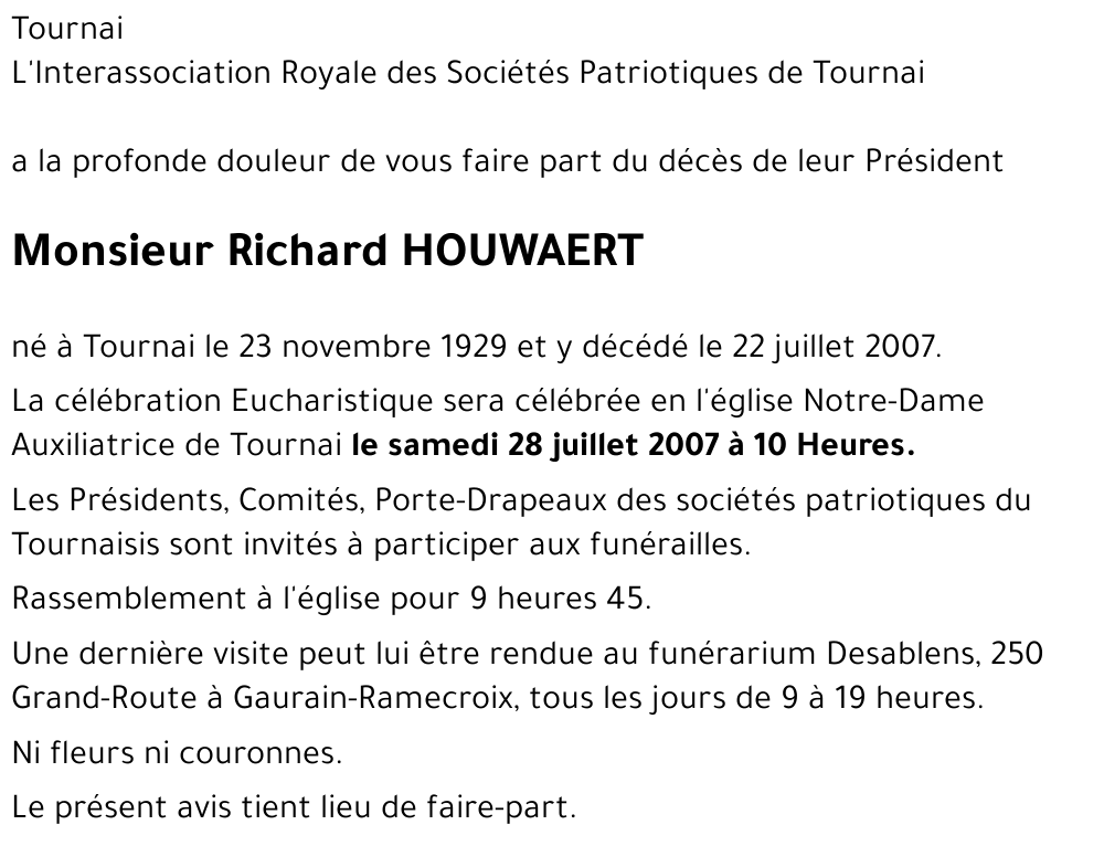 Richard HOUWAERT