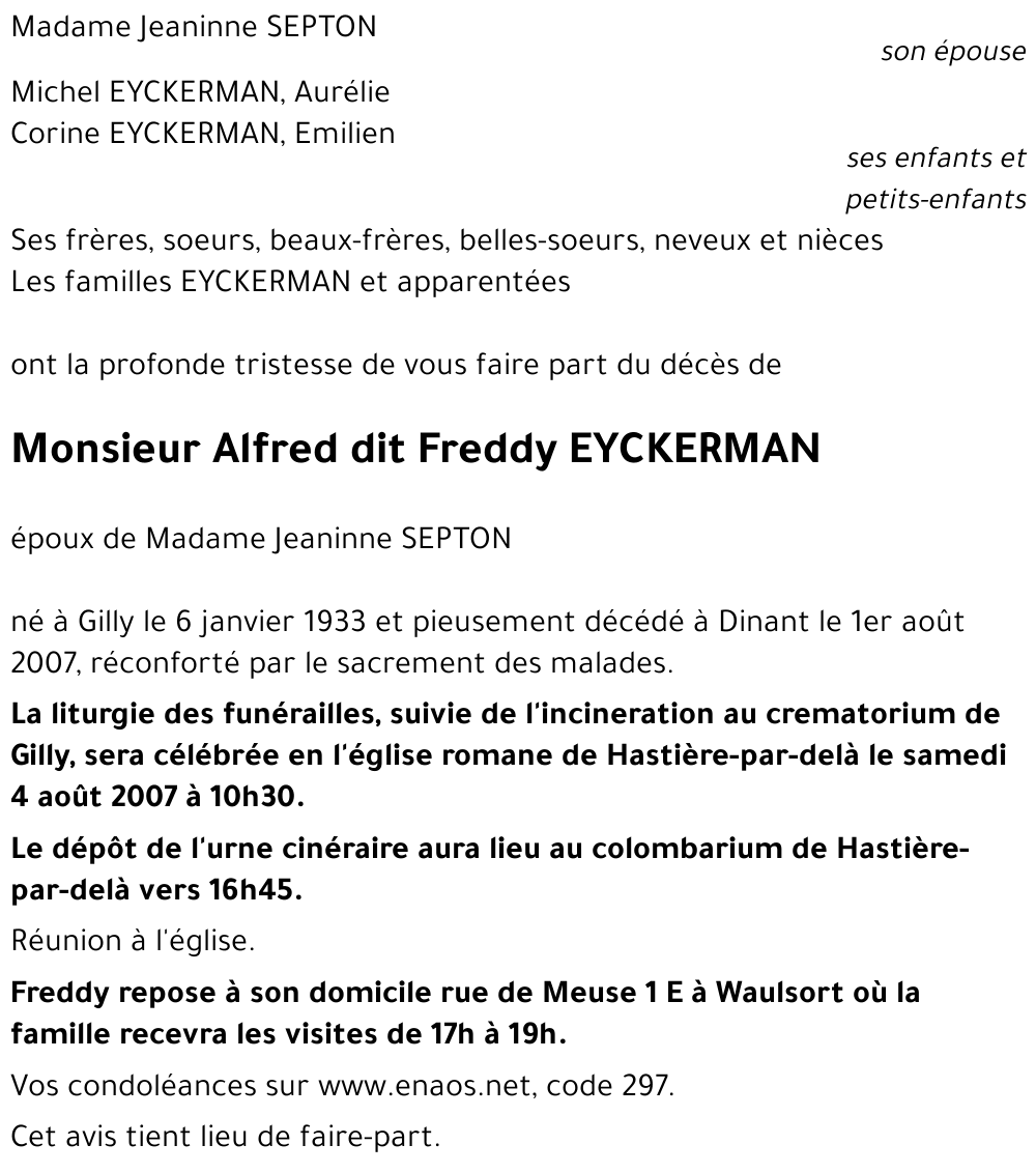 Alfred EYCKERMAN