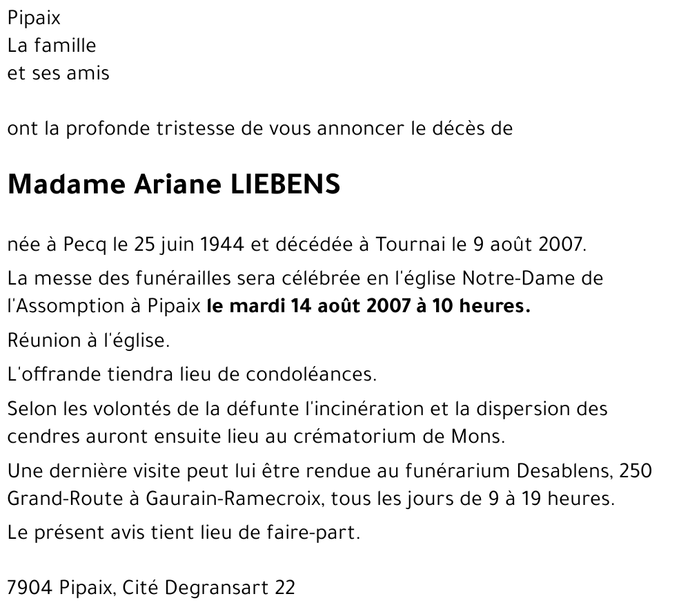 Ariane LIEBENS