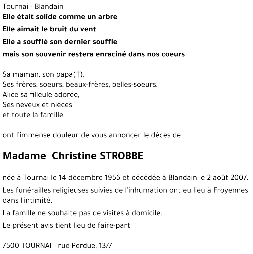 Christine STROBBE