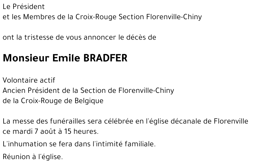 Emile BRADFER