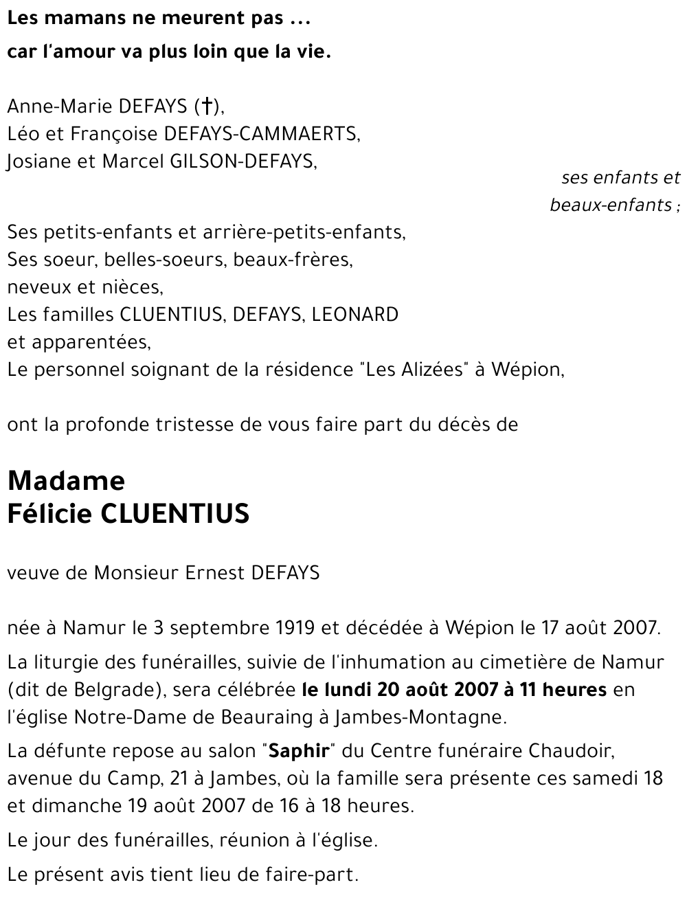 Félicie CLUENTIUS