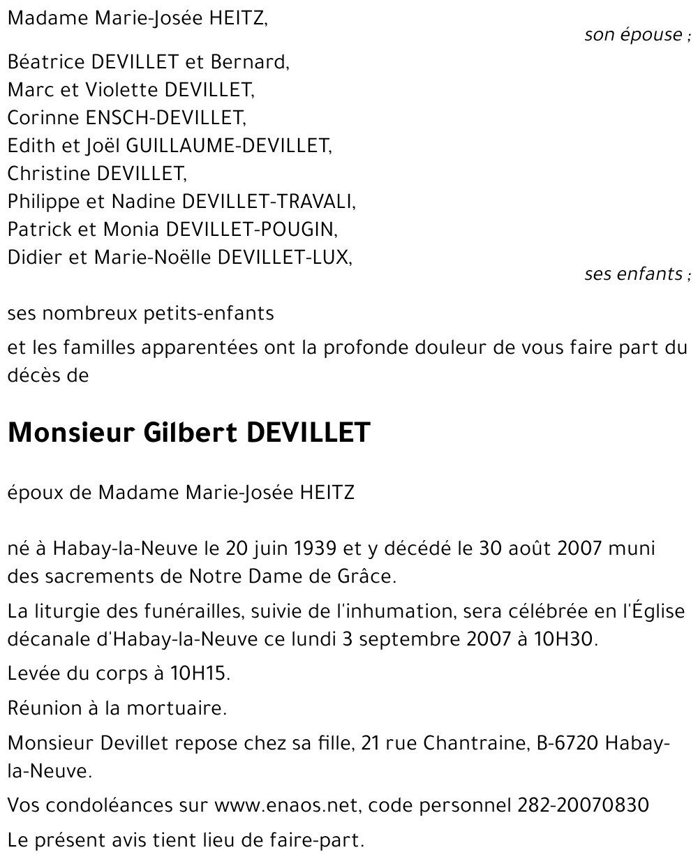 Gilbert DEVILLET