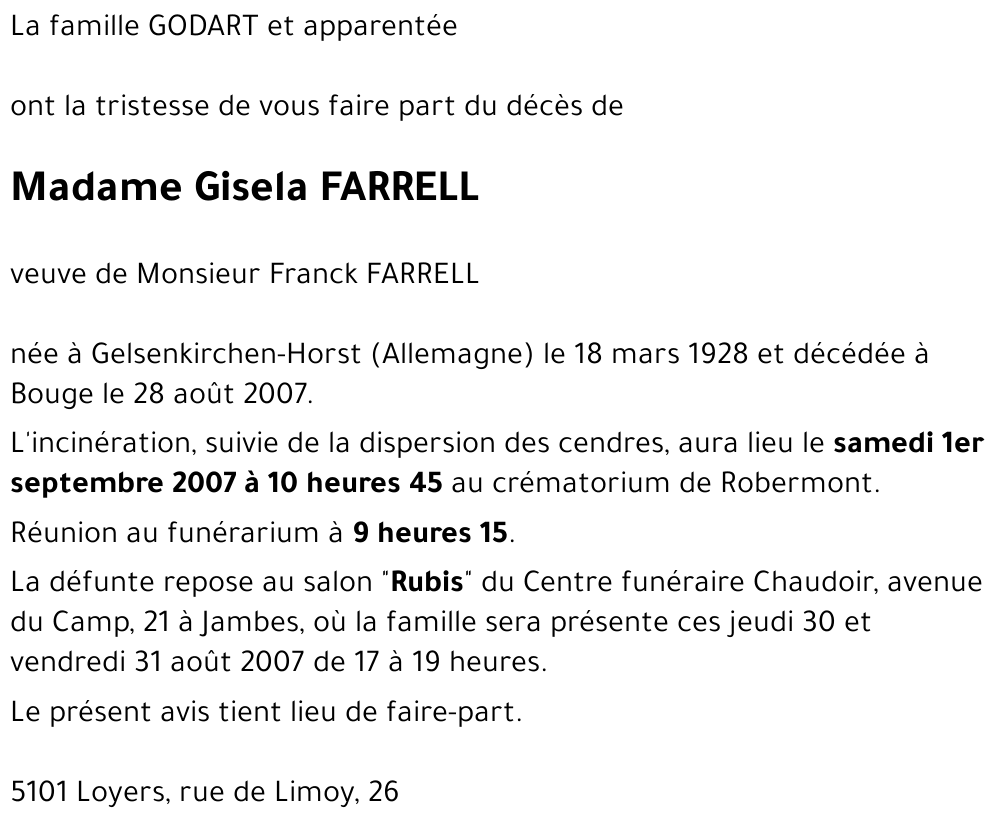 Gisela FARRELL