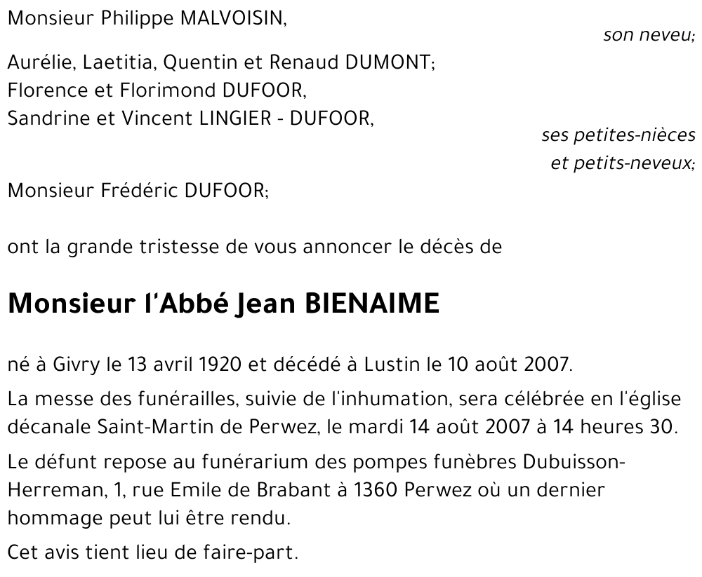 Jean BIENAIME