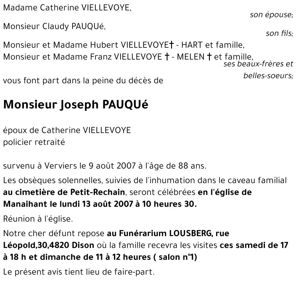 Joseph PAUQUé