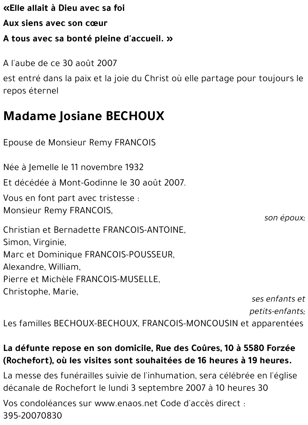 Josiane BECHOUX