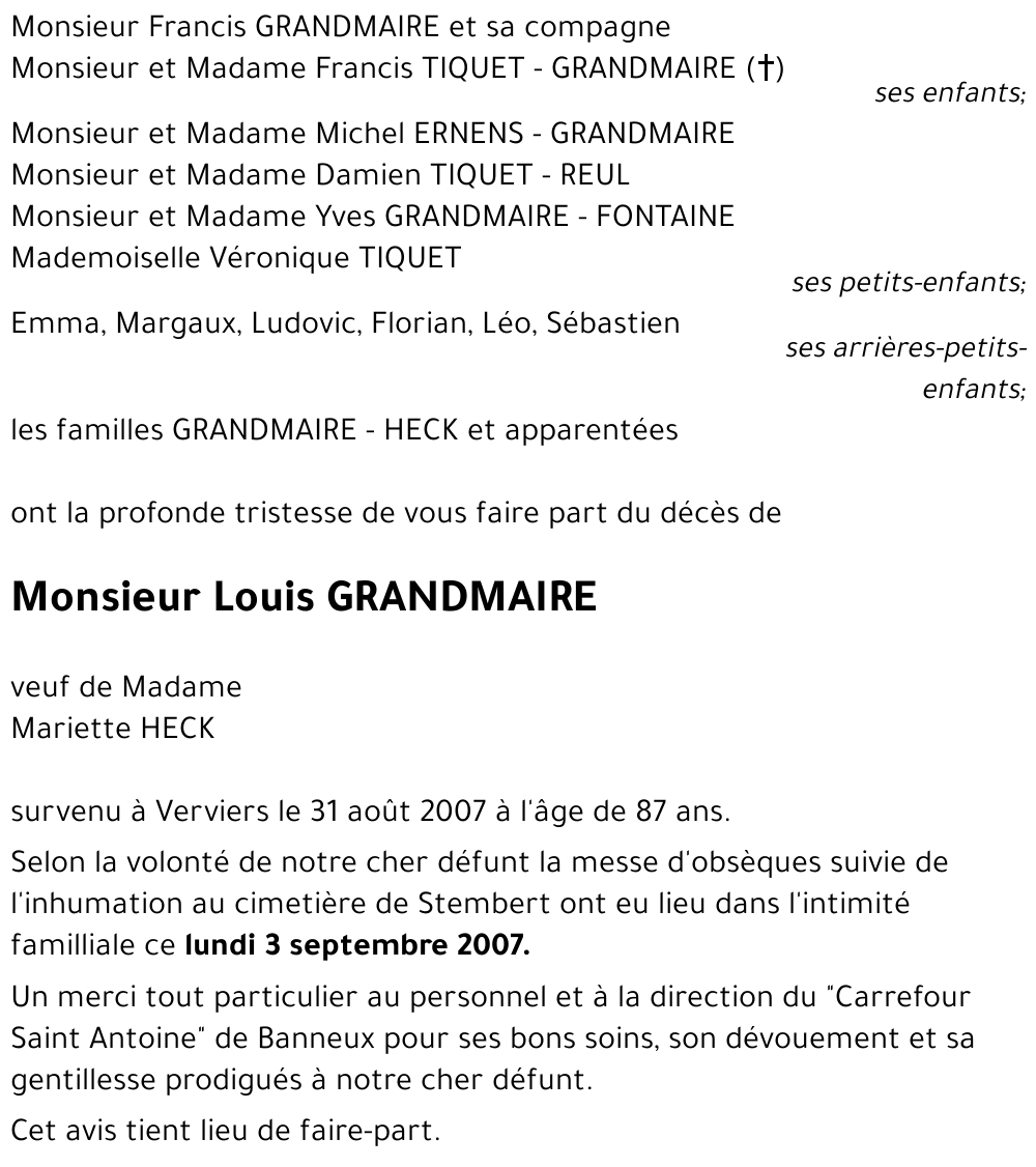 Louis GRANDMAIRE