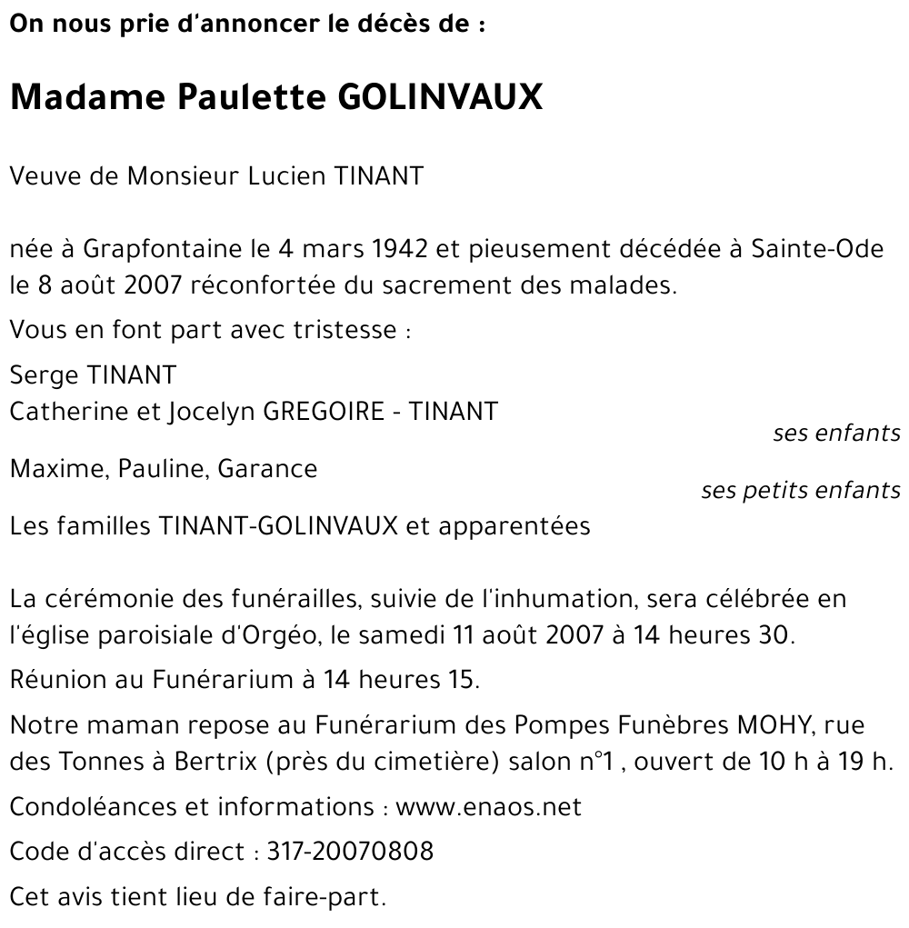 Paulette GOLINVAUX