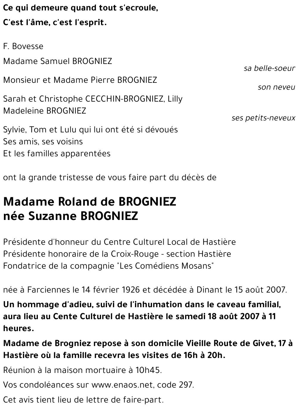 Suzanne BROGNIEZ