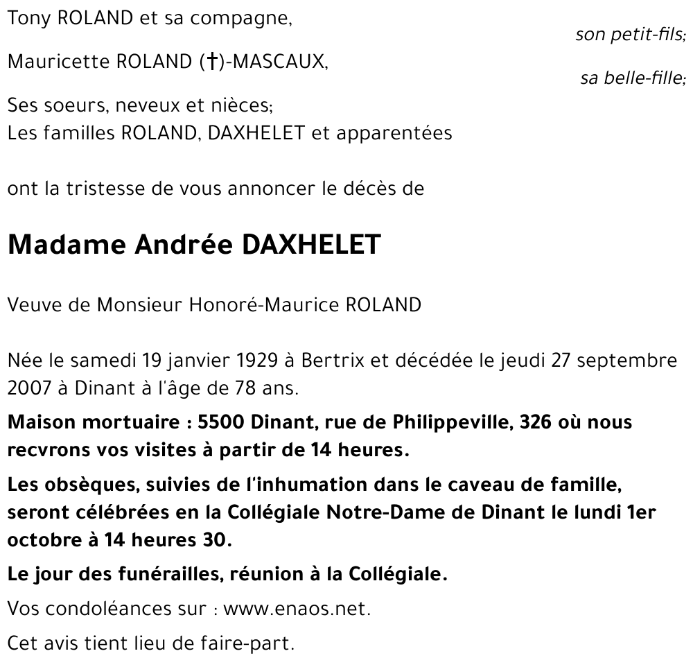 Andrée DAXHELET