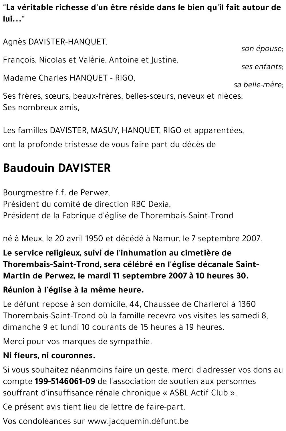 Baudouin DAVISTER