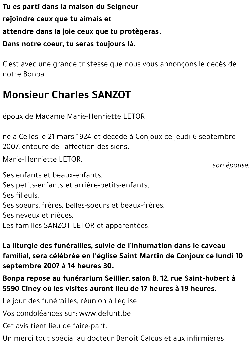 Charles SANZOT