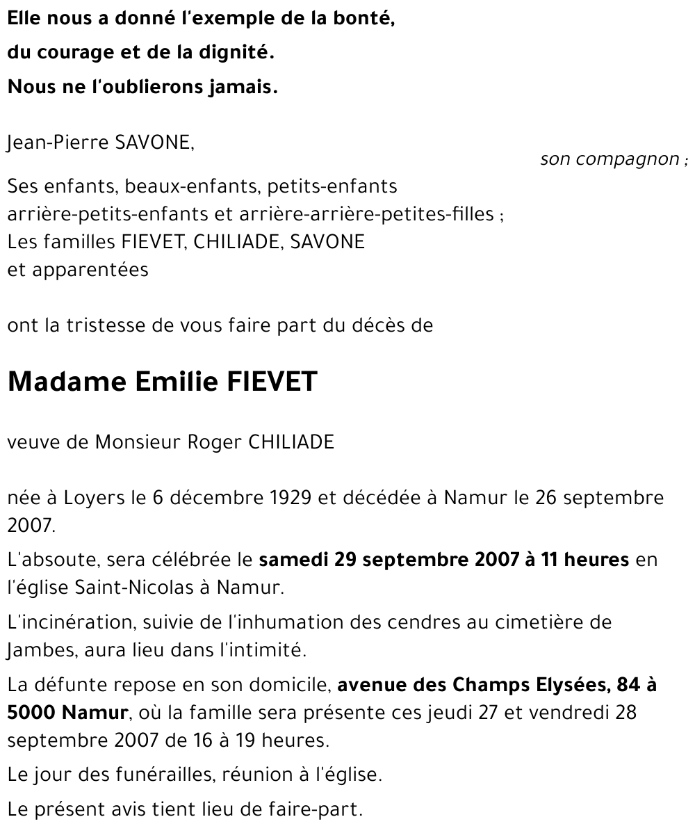 Emilie FIEVET