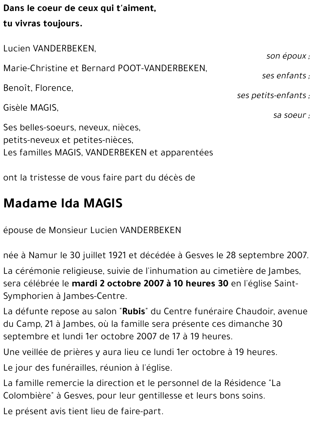 Ida MAGIS