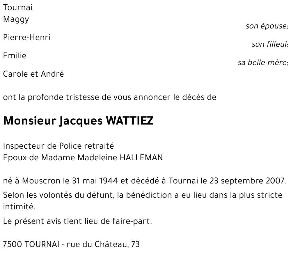 Jacques WATTIEZ