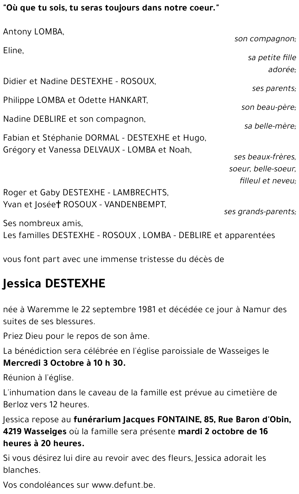 Jessica DESTEXHE