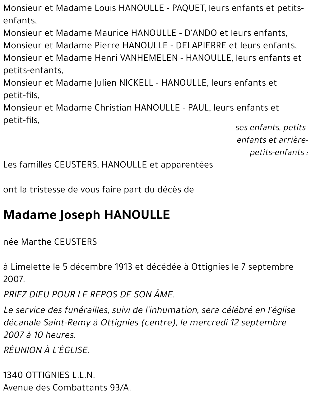 Joseph HANOULLE