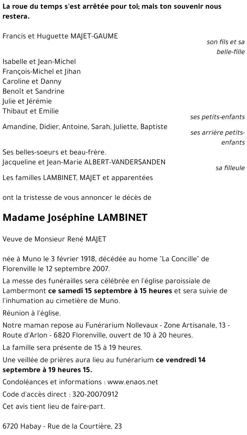 Joséphine LAMBINET