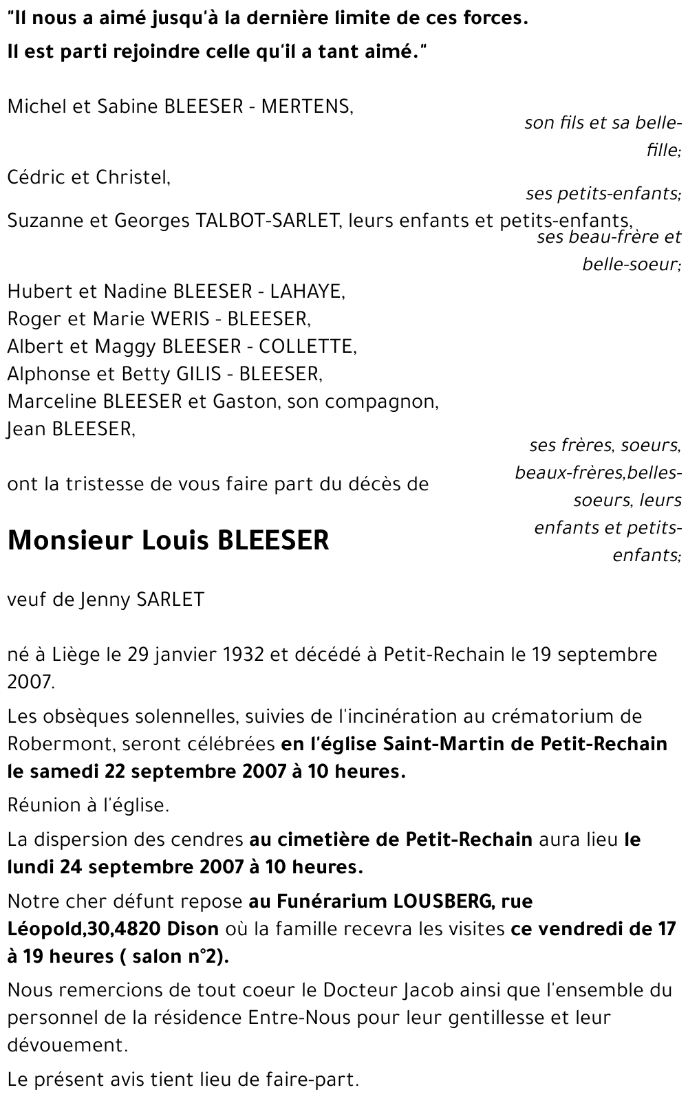 Louis BLEESER