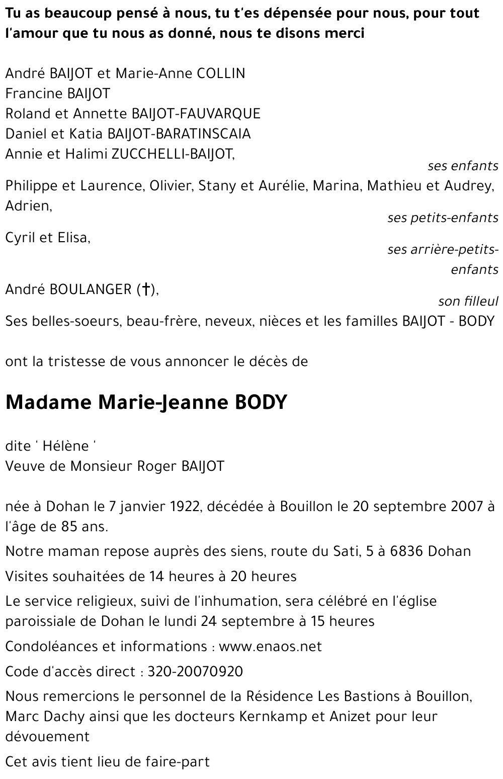 Marie-Jeanne BODY