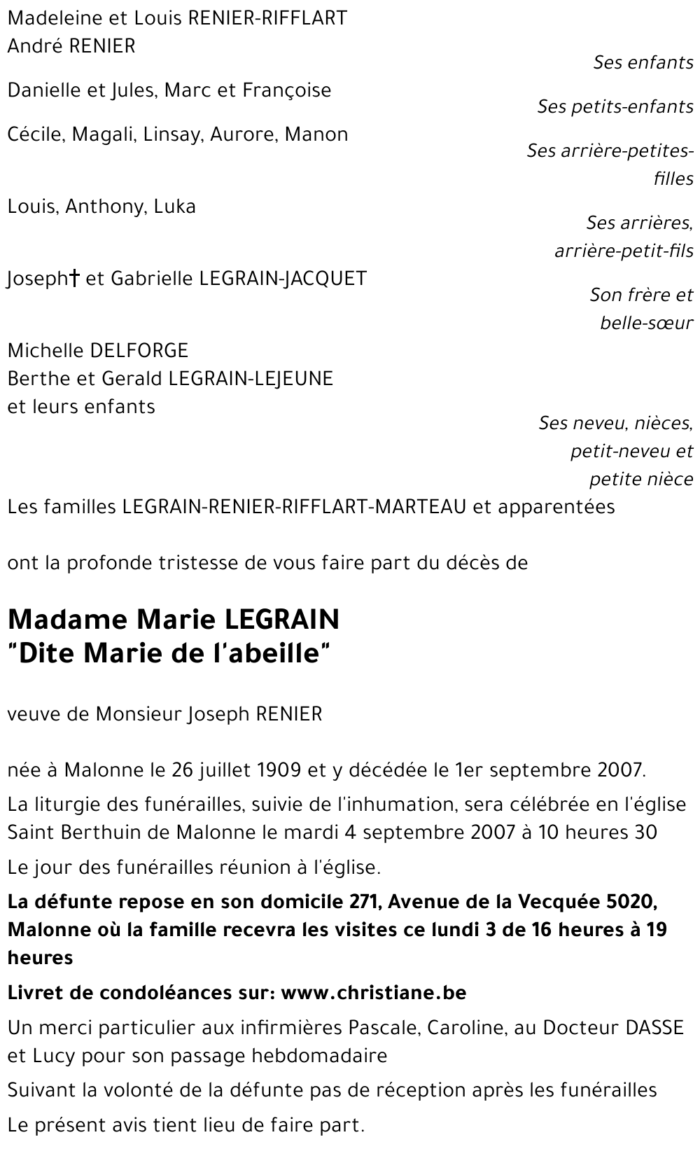 Marie LEGRAIN
