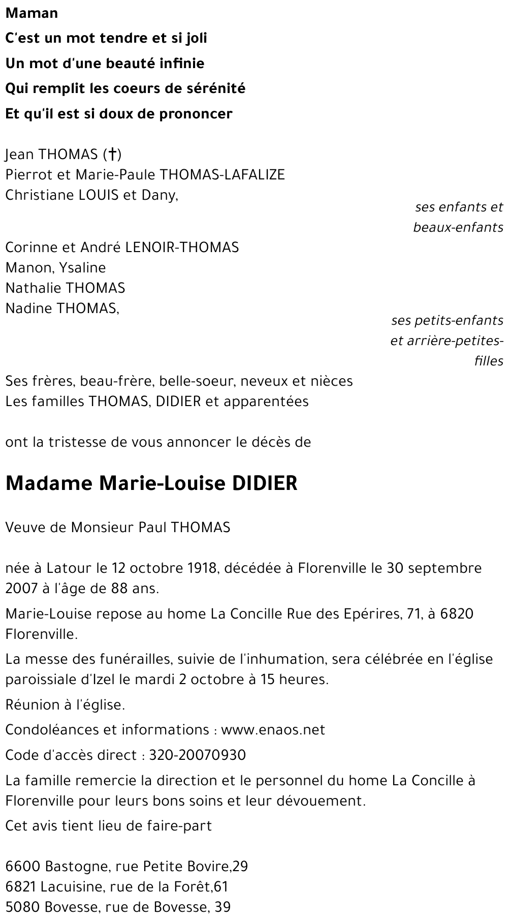 Marie-Louise DIDIER