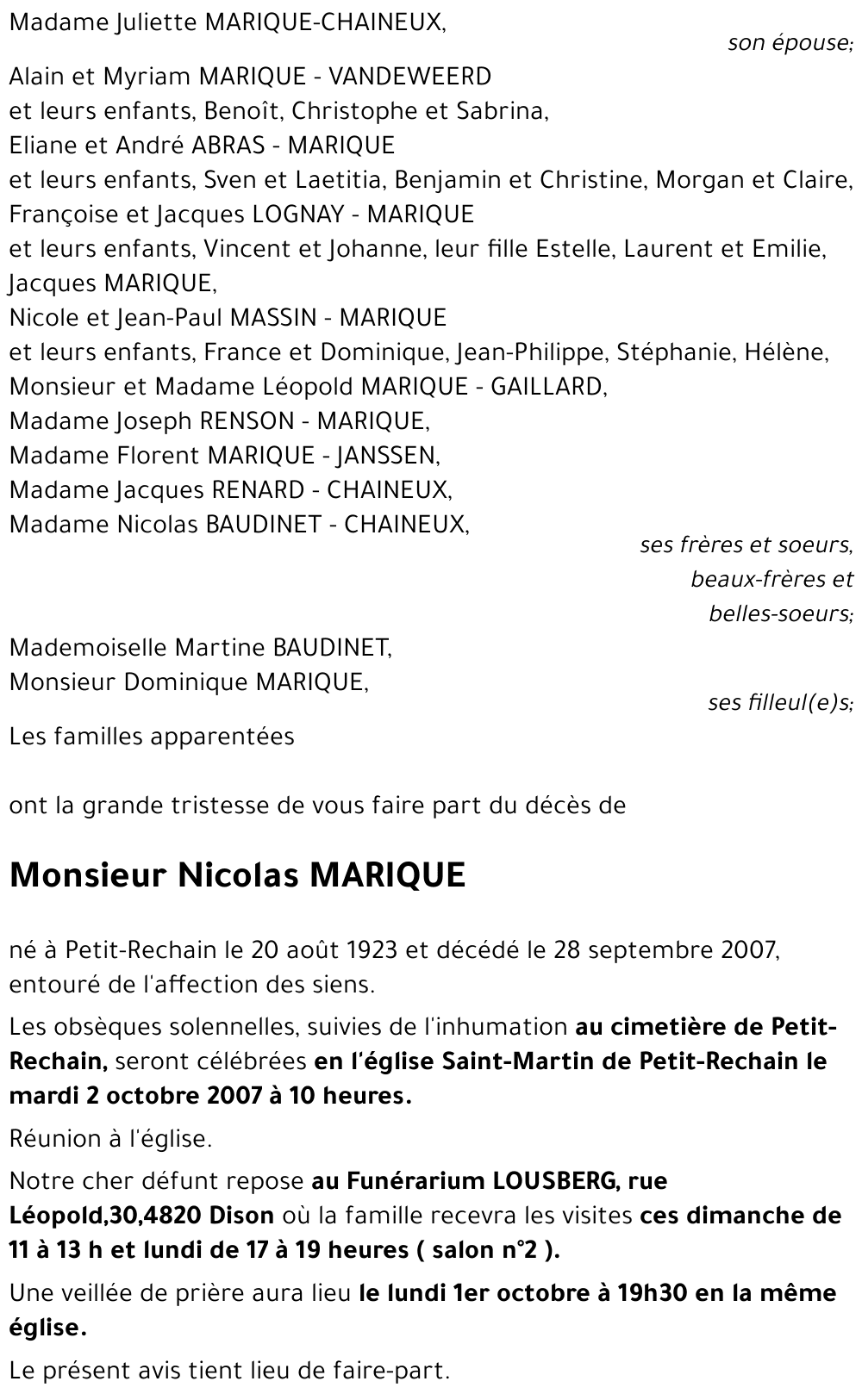 Nicolas MARIQUE