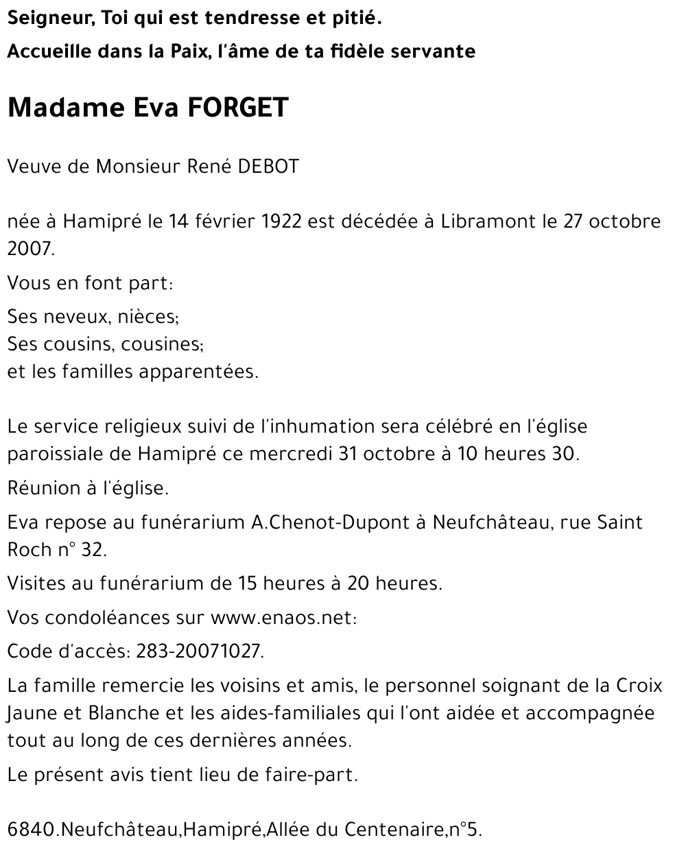 Eva FORGET