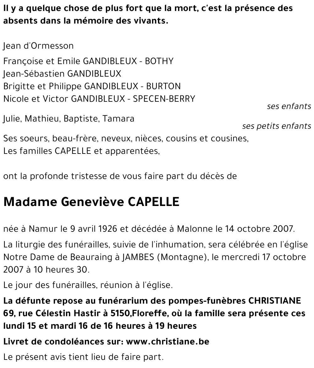 Geneviève CAPELLE