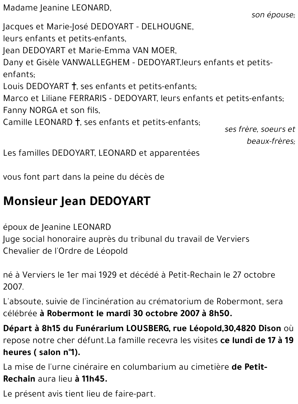 Jean DEDOYART