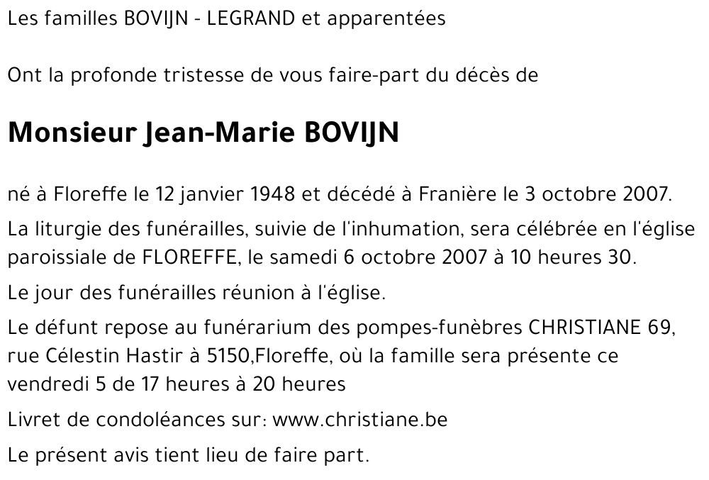 Jean-Marie BOVIJN