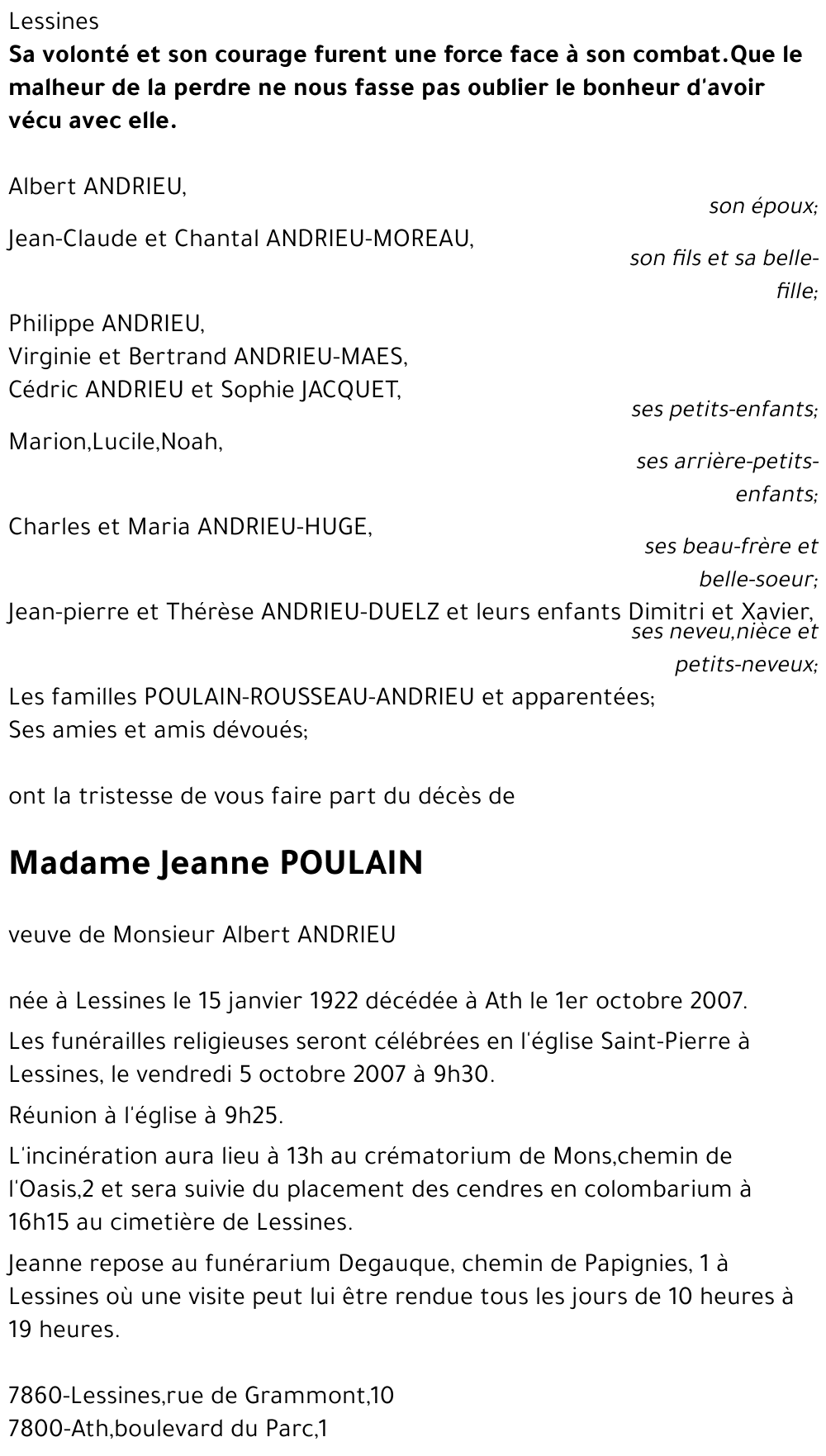 Jeanne POULAIN