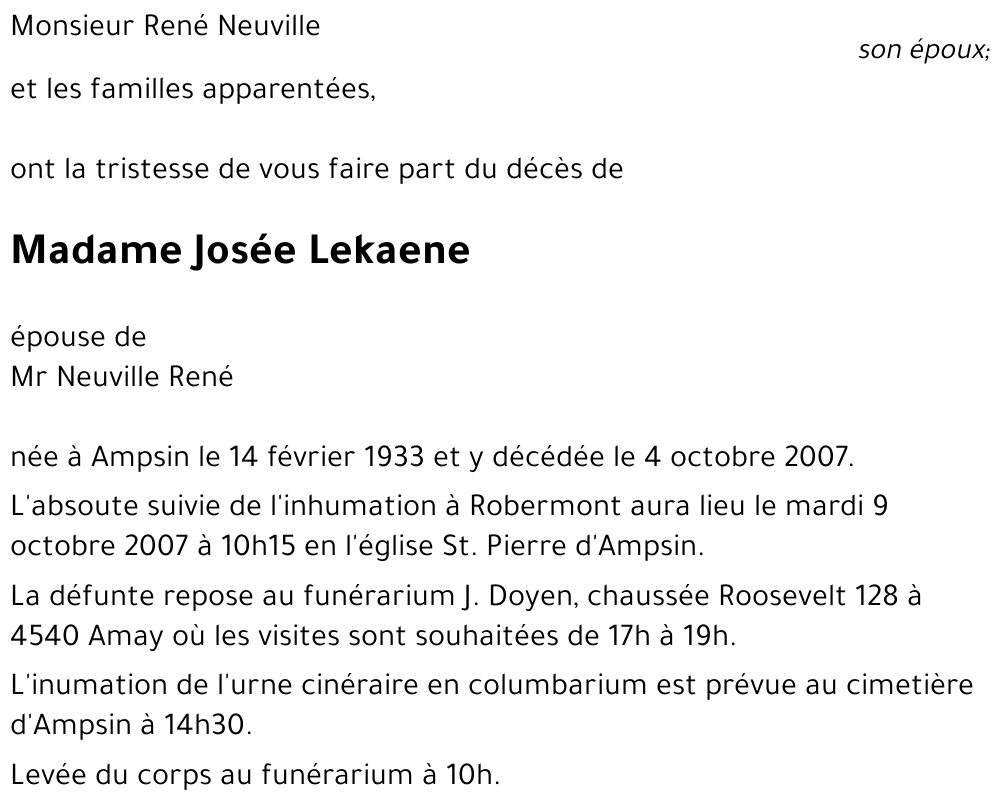 Josée Lekaene