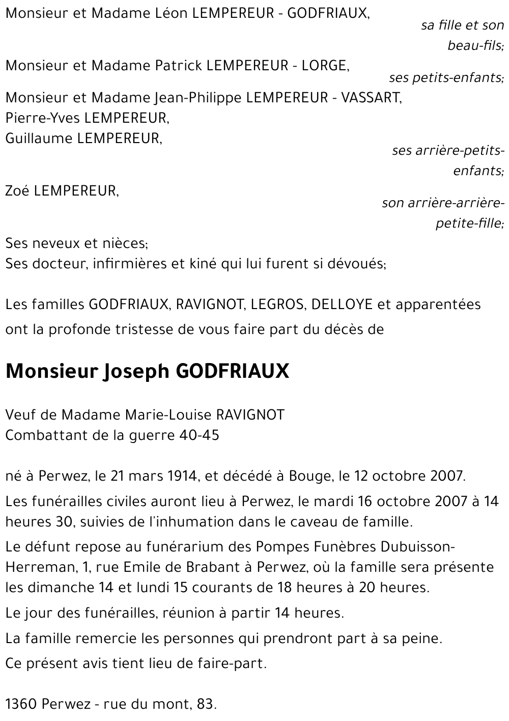 Joseph GODFRIAUX