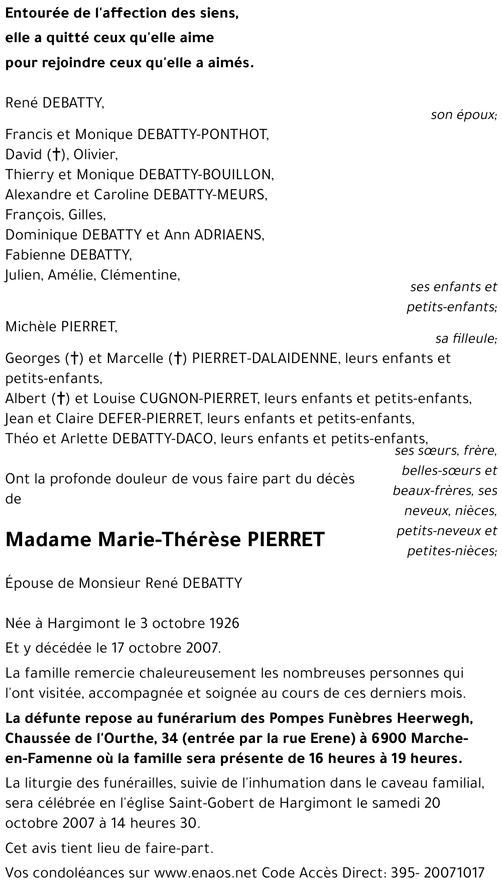 Marie-Thérèse PIERRET