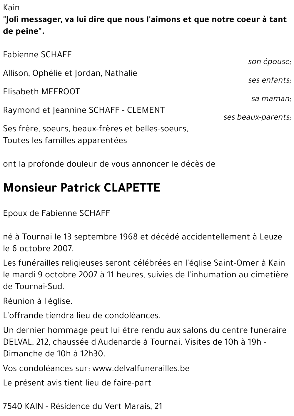 Patrick CLAPETTE