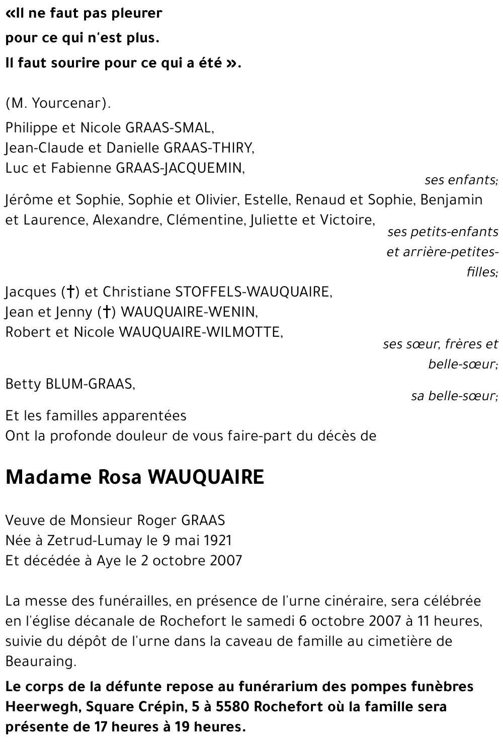 Rosa WAUQUAIRE