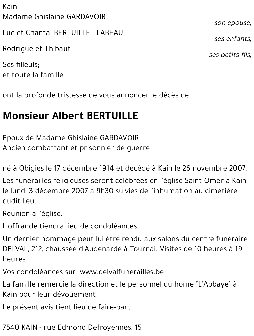 Albert BERTUILLE