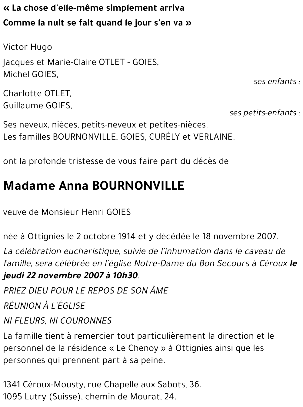 Anna BOURNONVILLE